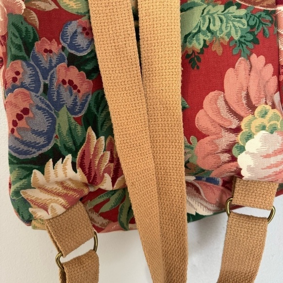 Canvas FLROAL back pack by MaggieB New! - Picture 7 of 7